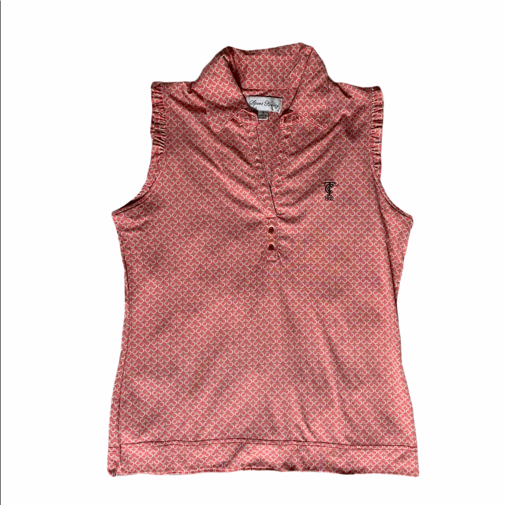 Sport Haley Pink And Cream Golf Top Tcc 1921
